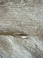 Fein matter Silber Ring mit flachen Kugeln