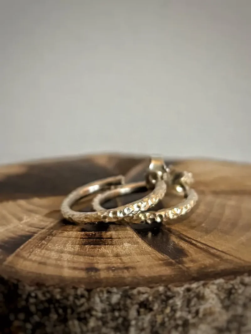 Silberne Luna Creolen - funkelndes Design - 935 Silber