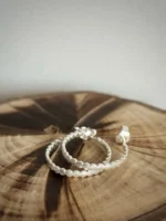 Pina Creolen matt aus Silber gefertigt