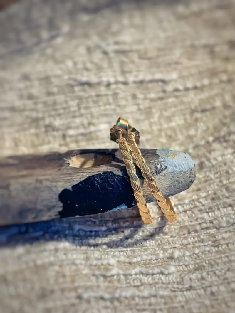 Rike Creolen Ohrstecker aus Silber mit Vergoldung