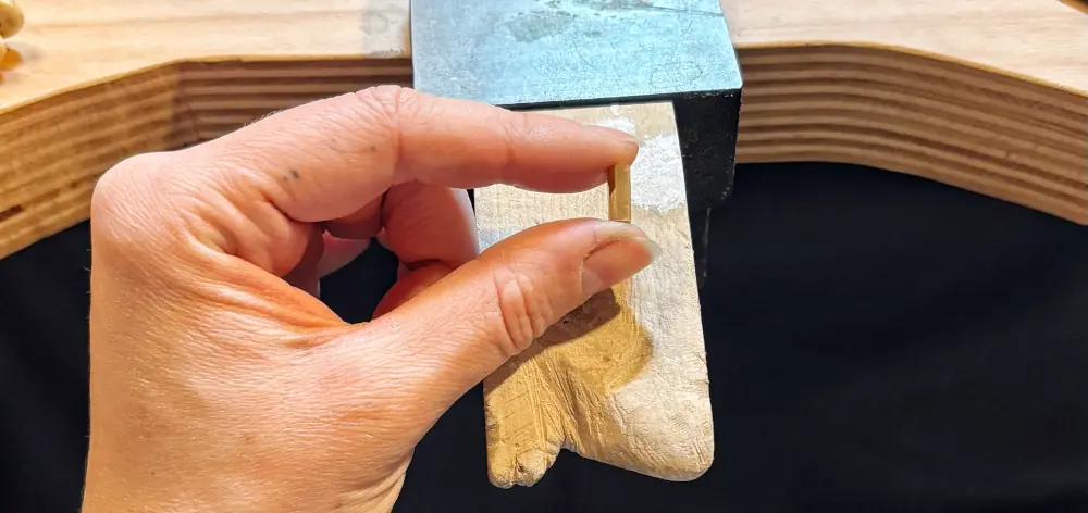 Gelbgold Stück in Vierkant Form als Ausgangsmaterial für Ringanfertigung
