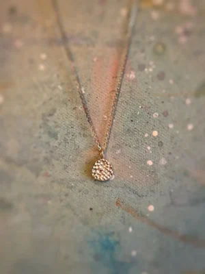 Mondkette - goldener Kettenanhänger mit Herz oder Initialen