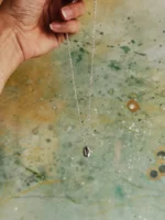 Kaffeebohne aus Silber gegossen mit Kette Kaffeebohne aus Silber gegossen mit Kette