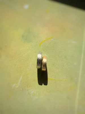 Platin und Gelbgold - Ring Paar Eheringe Eisberg